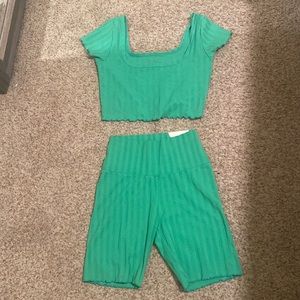 Aerie two-piece biker short set